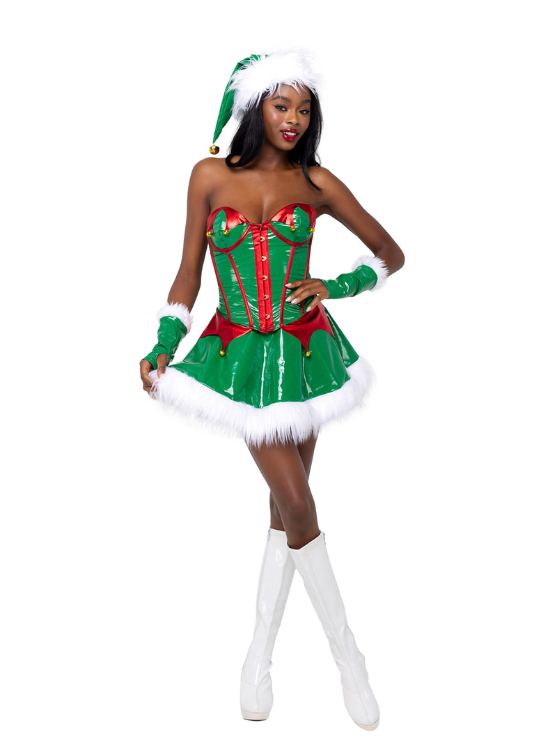 Santa's Party Elf Outfit Rave Bae Couture Santa's Party Elf Outfit Rave Bae Couture
