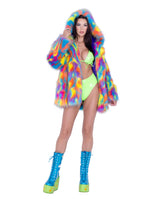 J. Valentine Melted Rainbow Coat