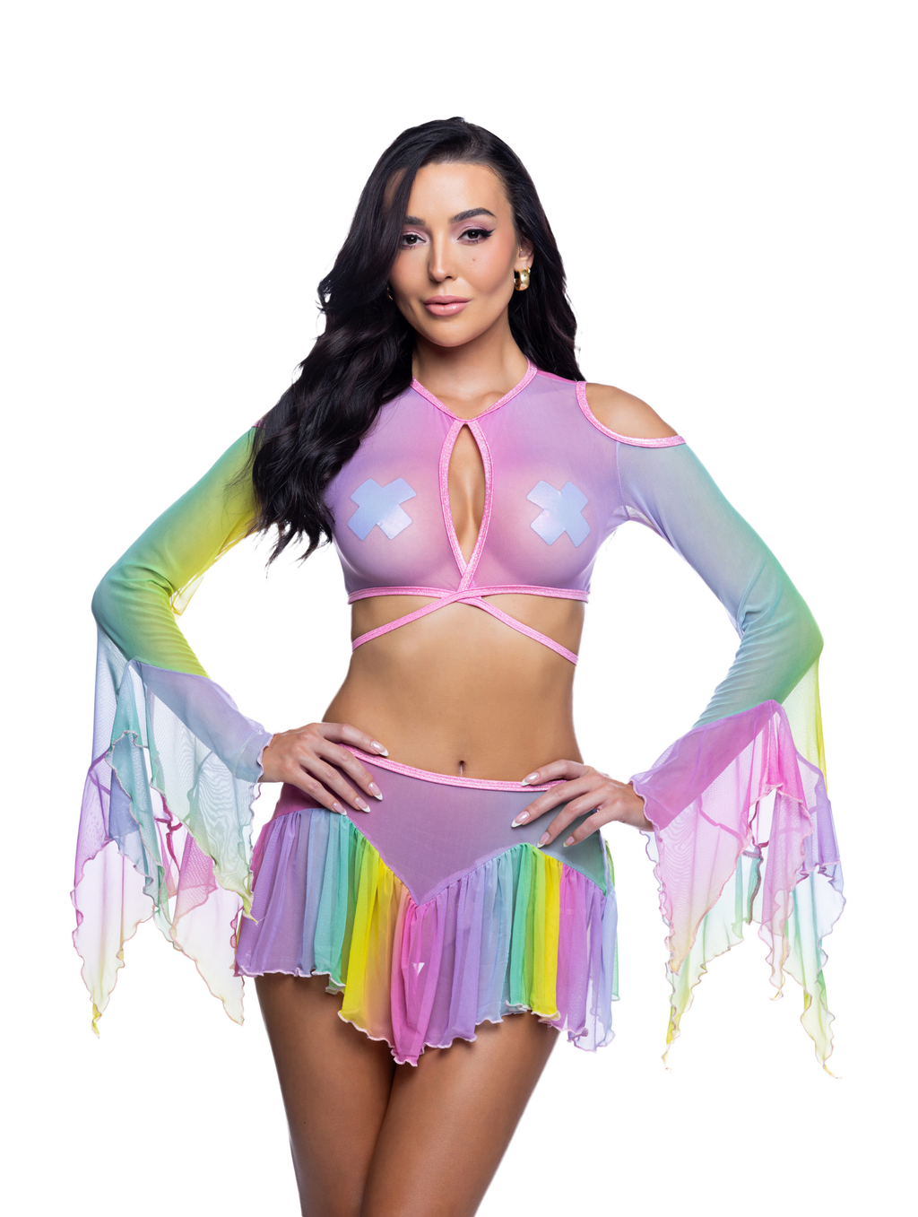 festival rave dress White O-Ring Rave Bodysuit – Freedom Rave Wear