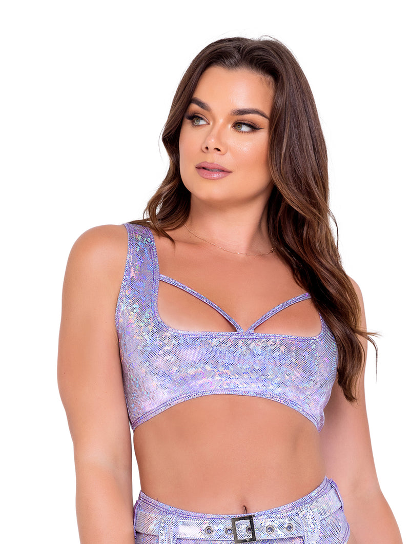 Shimmer Baddie Top