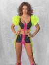 J. Valentine Neon Lace Outfit