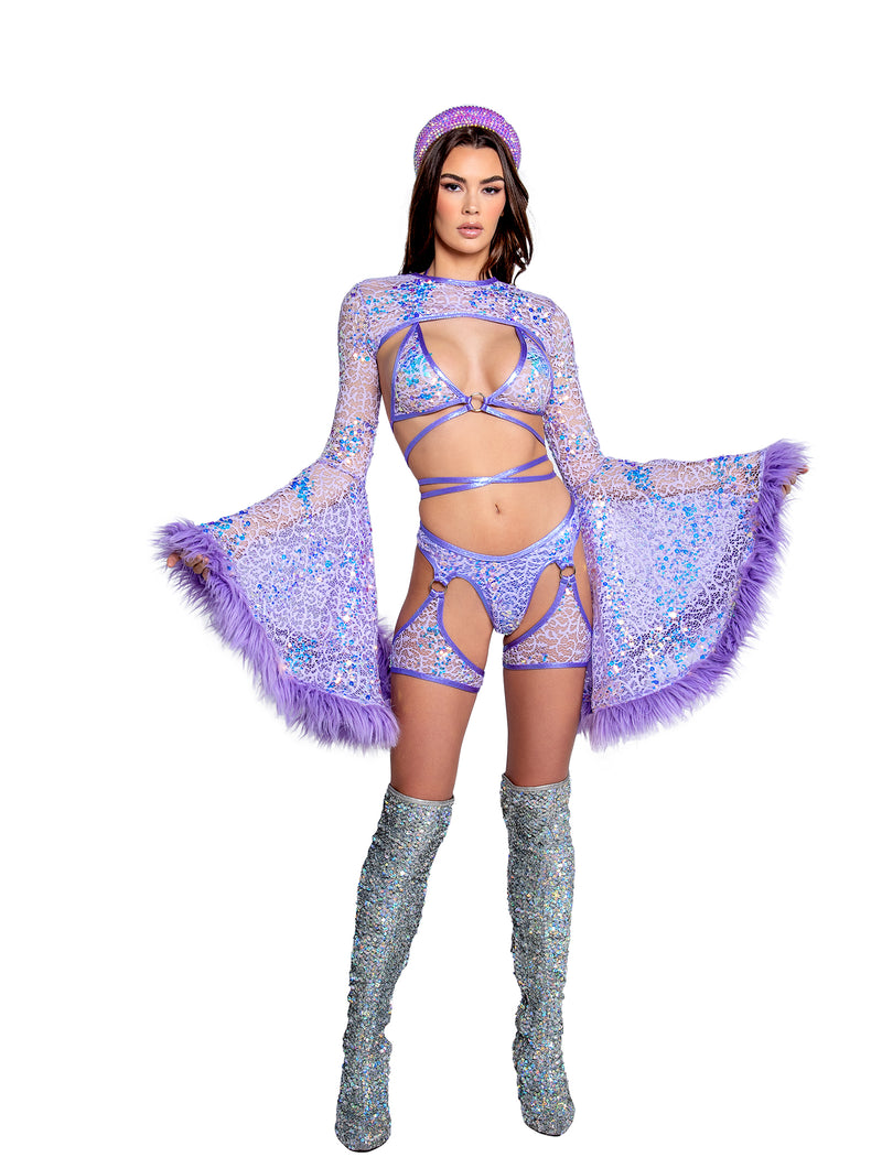 J. Valentine Rave Princess Outfit - Lavender
