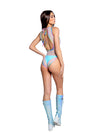 J. Valentine Starry Glam Bodysuit - White/Rainbow