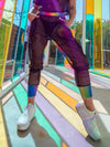 J. Valentine Rainbow Mesh Joggers