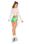 J. Valentine Nonchalant Mesh Flare Top