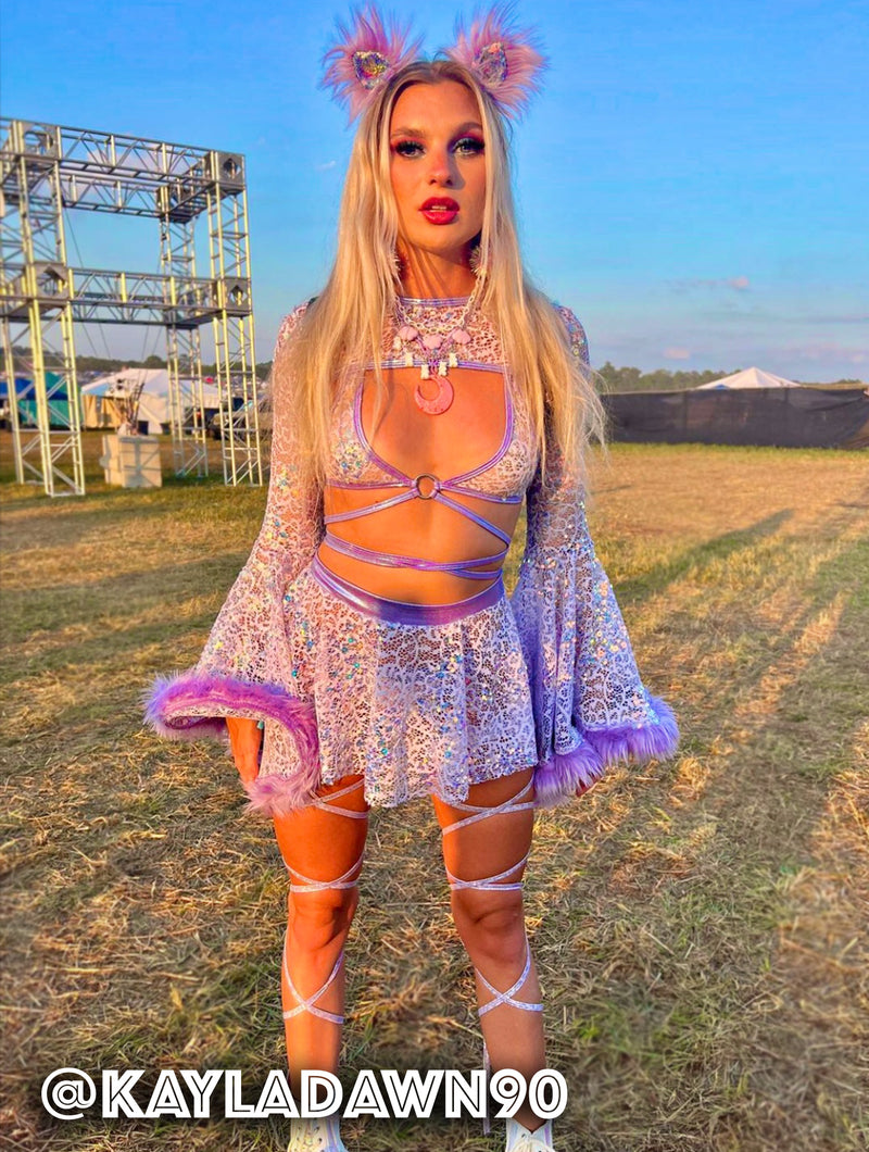 J. Valentine Rave Princess Outfit - Lavender