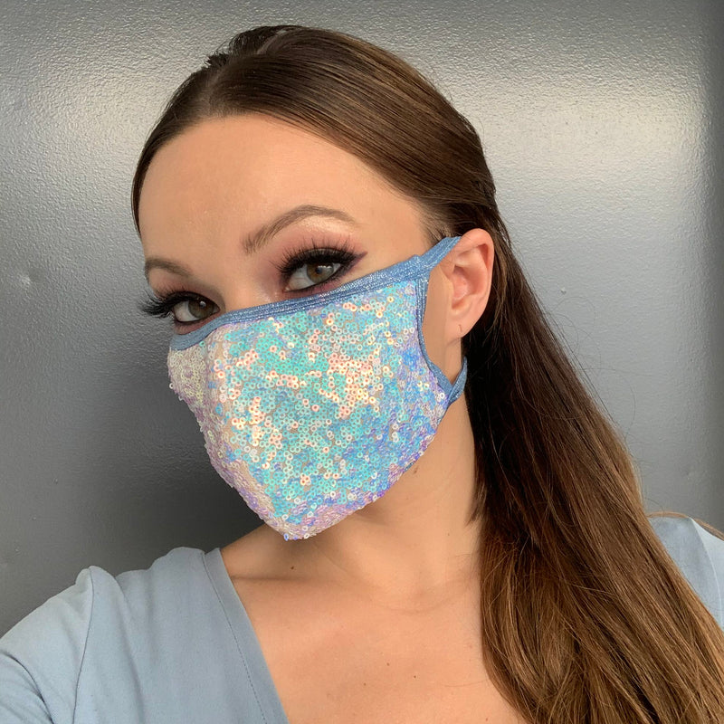 Icy Jewel Sequin Mask