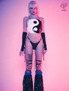 Ying-Yang Leather Top
